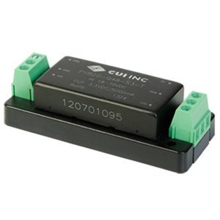 CUI INC DC to DC Converter, 48V DC to 5V DC, 20VA, 0 Hz PYB20-Q48-S5-T